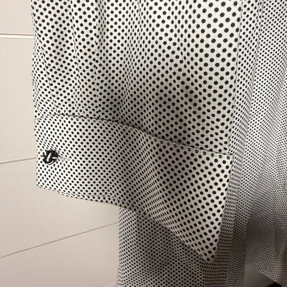 Stacy Adams Men's Dress Button Down Shirt White & Black Polka Dots Sz 22 34/35 - Picture 10 of 10